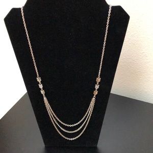 AERO 1987, long silver tone chain necklace